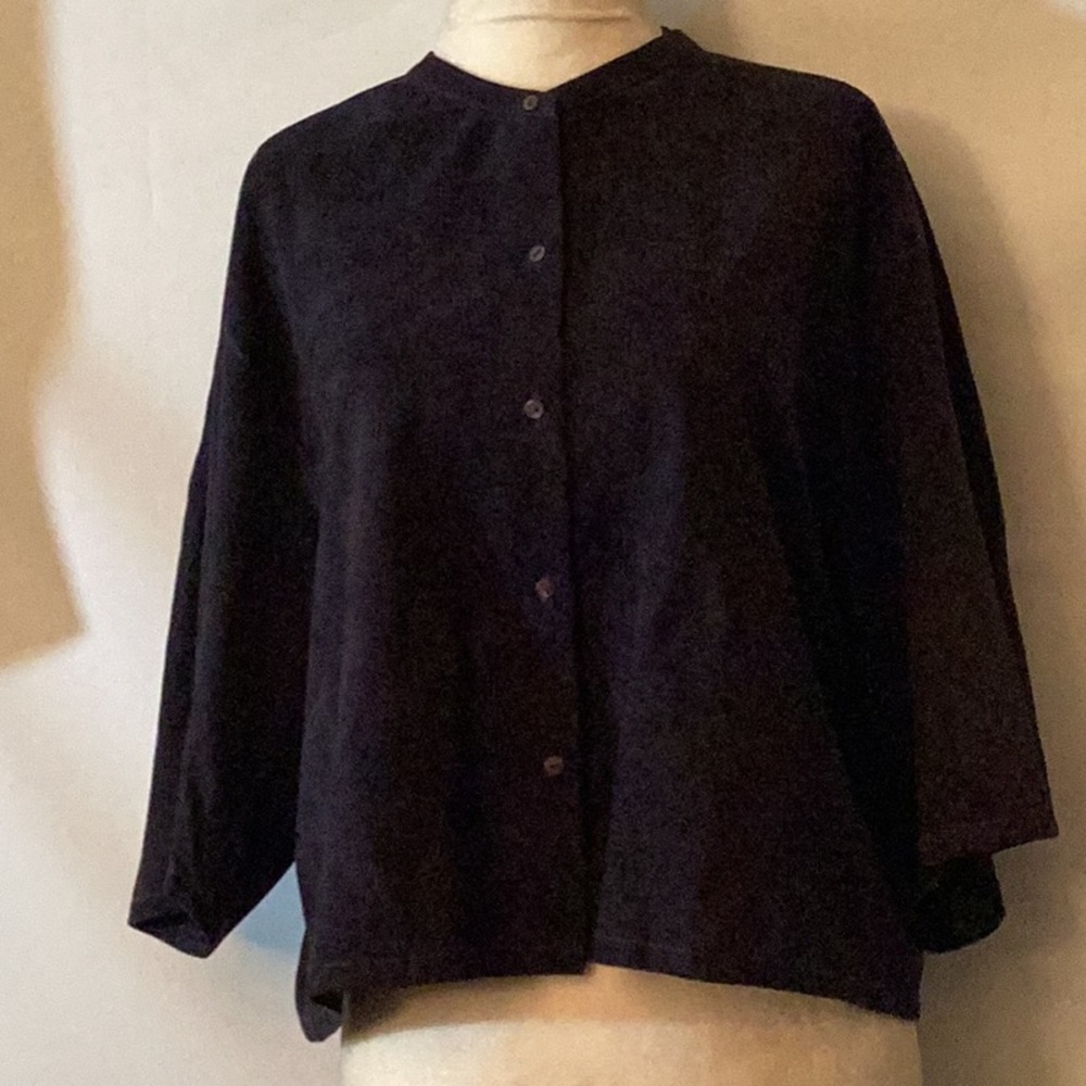 NWT MANGO black suede leather below waist elbows sleeves b/down jacket # XS